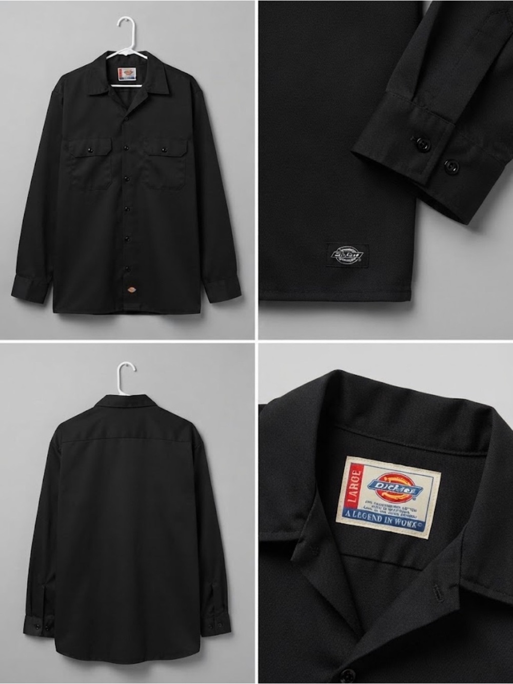 Dickies Black Men’s Lightweight Work Shirt Jacket